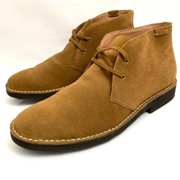 Polo Ralph Lauren Chukka Boots 12 Brown Suede Lace Up Men’s - Picture 9 of 11